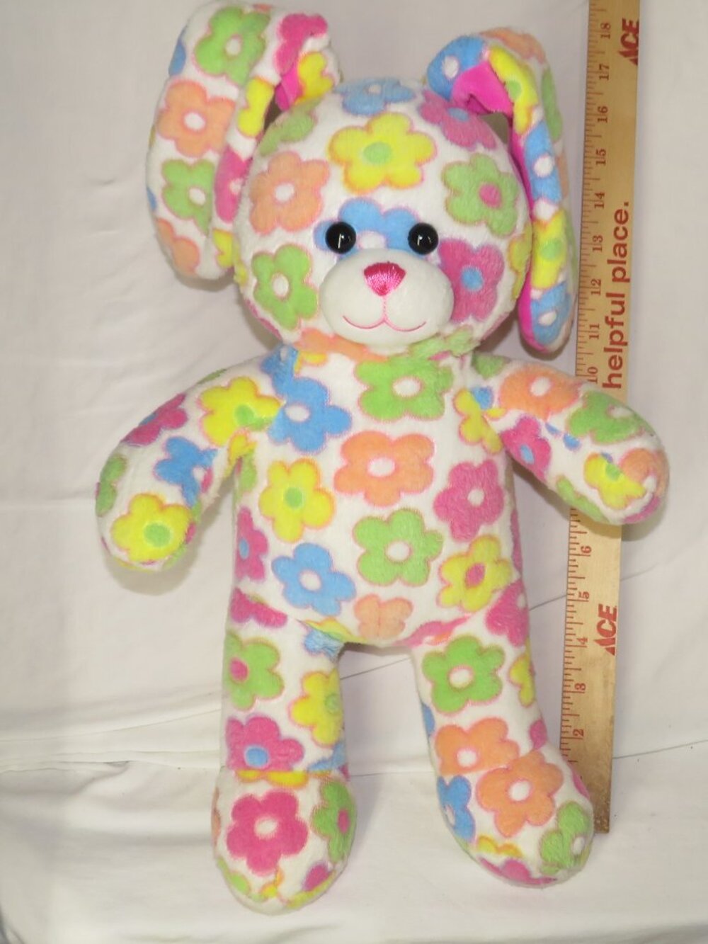 Build‑A‑Bear 25th Celebration Blossom Bunny • Retired Floral Collector Plush •